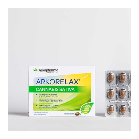 ARKORELAX ESTRES CONTROL CANNABIS SATIVA 30 COMPRIMIDOS -BAJA-