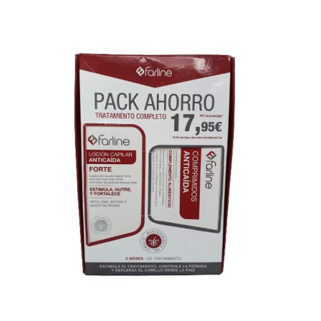 FARLINE PACK ANTICAIDA 8 SEMANAS CHAMPU 500 ML + 56 COMPRIMIDOS