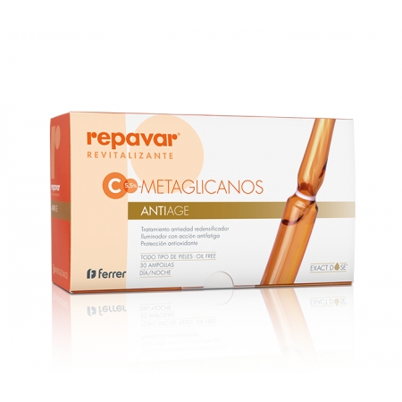 REPAVAR REVITALIZANTE METAGLICANOS ANTI-AGE 30 AMPOLLAS