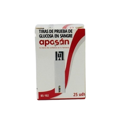 APOSAN 25 TIRAS REACTIVAS PARA GLUCEMIA
