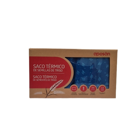 APOSAN SACO TERMICO AZUL CON SEMILLAS DE TRIGO