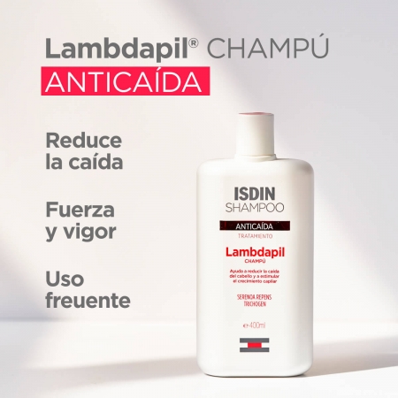 ISDIN LAMBDAPIL CHAMPU DUPLO 400 ML (2ª UNIDAD AL 40%)