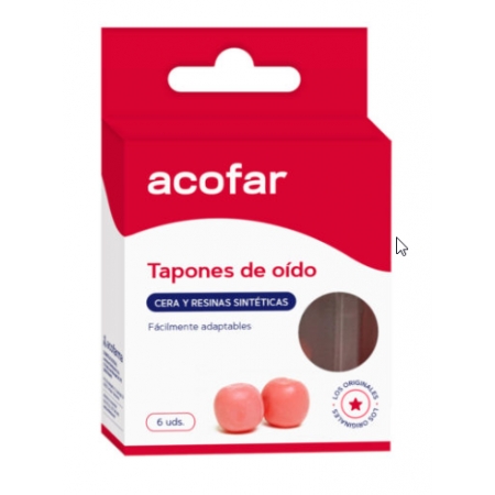 ACOFAR 6 TAPONES OIDOS CERA Y RESINAS SINTETICAS
