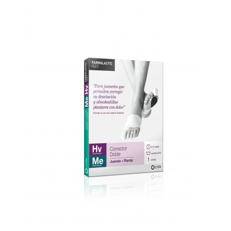FARMALASTIC FEET CORRECTOR DOBLE JUANETES Y PLANTAR  PIE IZQUIERDO T- GDE 1 UNIDAD -BAJA-