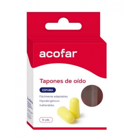 ACOFAR 6 TAPONES OIDOS ESPUMA
