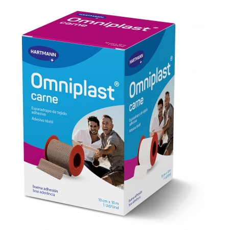 OMNIPLAST ESPARADRAPO HIPOALERGICO TELA COLOR PIEL 10 M  X 10 CM