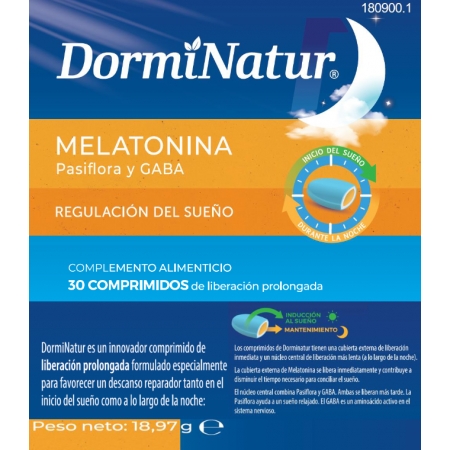 DORMINATUR MELATONINA 30 COMPRIMIDOS LIBERACION PROLONGADA