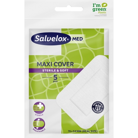 SALVELOX MED 5 APOSITOS ESTERILES MAXI COVER 76 MM X 54 MM
