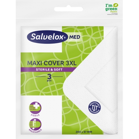 SALVELOX MED MAXI COVER APOSITO ESTERIL 3 UNIDADES 3XL (200 X 97 MM)