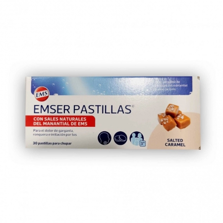 EMSER 30 PASTILLAS GARGANTA CARAMELO CON SAL