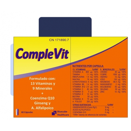 COMPLEVIT DUPLO MULTIVITAMÍNICO CON COENZIMA Q10 2 X 60 COMPRIMIDOS