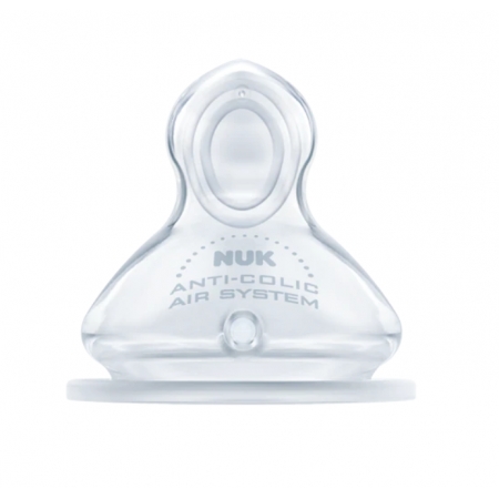 NUK FIRST CHOICE+ 2 TETINAS DE SILICONA ANATOMICA ANTICOLICO FLUJO M (+3 MESES)