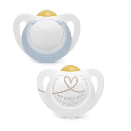 NUK STAR 2 CHUPETES LATEX 0 - 6 MESES
