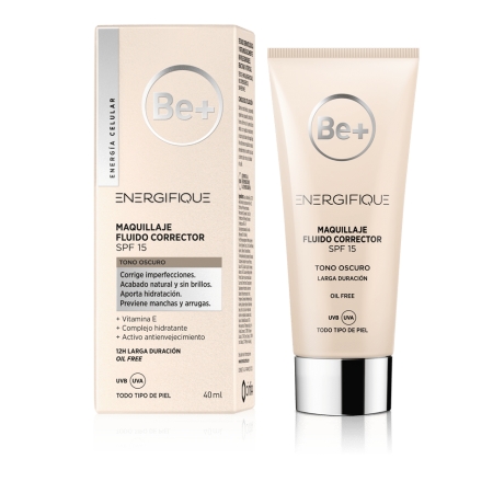 BE+ ENERGIFIQUE MAQUILLAJE FLUIDO CORRECTOR PIEL OSCURA SPF15 40 ML