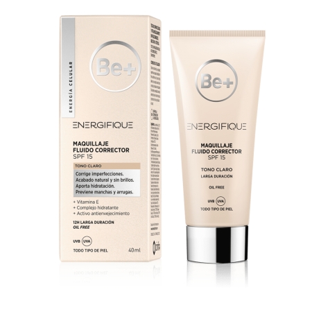 BE+ ENERGIFIQUE MAQUILLAJE FLUIDO CORRECTOR PIEL CLARA SPF15 40 ML