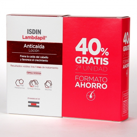 LAMBDAPIL LOCION ANTICAIDA DUPLO 2X20 MONODOSIS (3 ML C.U.) -BAJA-