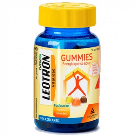 LEOTRON 60 GUMMIES MASTICABLES SABOR SURTIDO LIMON NARANJA Y COLA