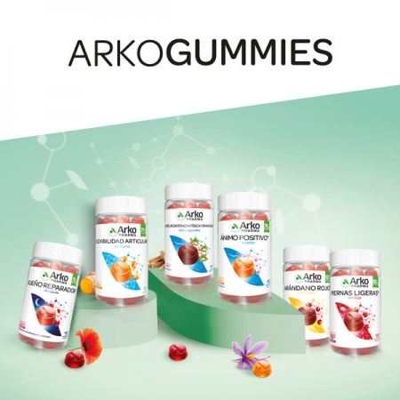 ARKOGUMMIES CURCUMA FLEXIBILIDAD Y MOVILIDAD ARTICULAR 60 CARAMELOS DE GOMA SABOR NARANJA