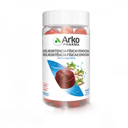 ARKOGUMMIES ASHWAGANDHA ESTRES RESISTENCIA FISICA Y EMOCIONAL 60 CARAMELOS DE GOMA SABOR CEREZA