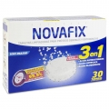 NOVAFIX TABLETAS ANTIBACTERIANAS 3 EN 1 LIMPIEZA PROTESIS DENTAL 30 TABLETAS