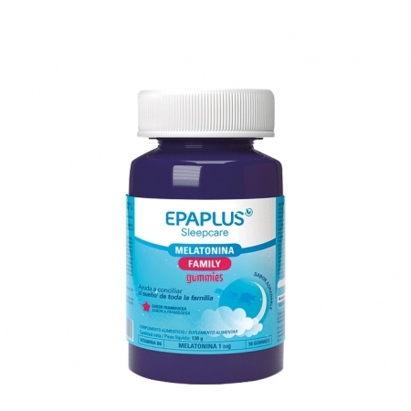 EPAPLUS DUPLO SLEEPCARE MELATONINA FAMILY GUMMIES 2 X 50 GOMINOLAS SABOR FRAMBUESA