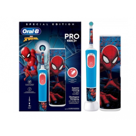 ORAL-B CEPILLO ELECTRICO PRO-KIDS +3 AÑOS SPIDERMAN CON ESTUCHE DE VIAJE