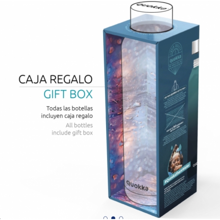 QUOKKA BOTELLA ACERO INOXIDABLE SOLID SLATE CON COLGADOR 510 ML