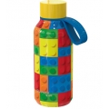 QUOKKA KIDS BOTELLA ACERO INOXIDABLE SOLID CON COLGADOR COLOR BRICKS 330 ML