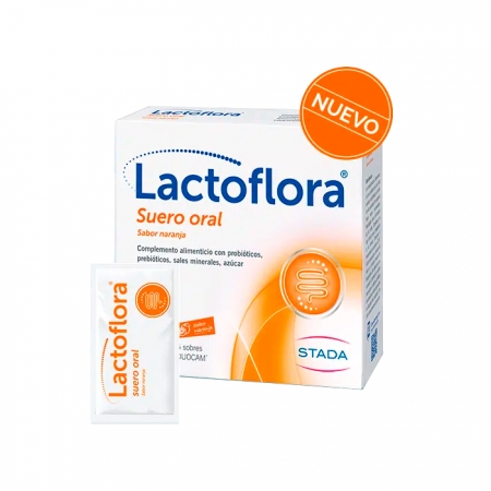 LACTOFLORA SUERO ORAL 6 SOBRES DUOCAM SABOR NARANJA