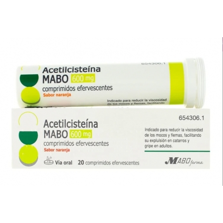 ACETILCISTEINA MABO 600 MG 20 COMPRIMIDOS EFERVESCENTES (SABOR NARANJA)