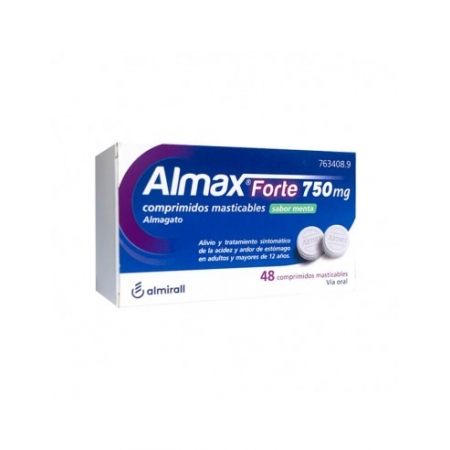 ALMAX FORTE 750 MG 48 COMPRIMIDOS MASTICABLES SABOR MENTA