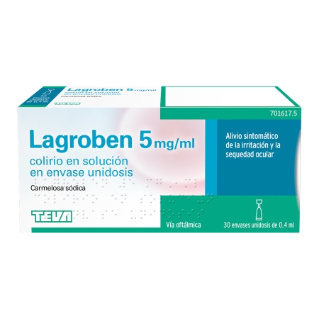 LAGROBEN 5 MG/ML COLIRIO EN SOLUCION 30 MONODOSIS 0,4 ML