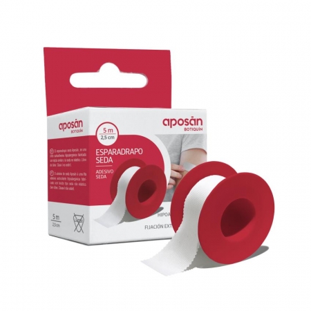 APOSAN ESPARADRAPO HIPOALERGICO SEDA 5 M X 2,5 CM