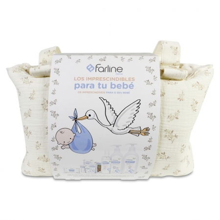 FARLINE MALETA BEBE COMPLETA CIGÜEÑA BEIGE