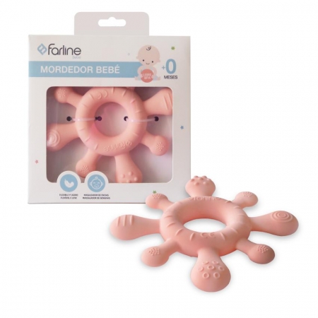 FARLINE MORDEDOR PARA BEBE +0 MESES COLOR ROSA