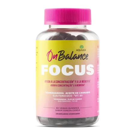 AQUILEA ON BALANCE FOCUS 60 VEGAN GUMMIES SABOR CEREZA