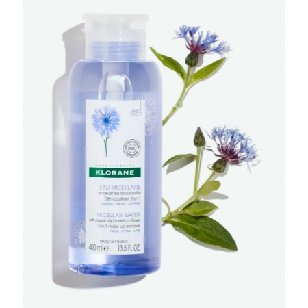 KLORANE AGUA MICELAR AL ACIANO DESMAQUILLANTE 3 EN 1 400 ML