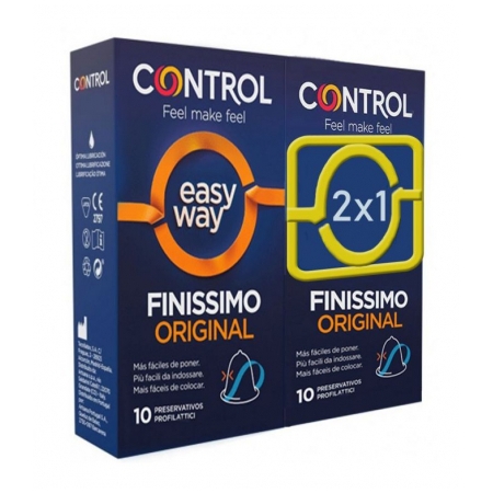CONTROL PACK EASY WAY FINISSIMO 2 X 10 PRESERVATIVOS