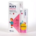 FLUOR KIN INFANTIL ENJUAGUE BUCAL FRESA 500 ML + PASTA DENTÍFRICA