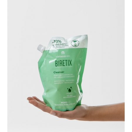 BIRETIX CLEANSER GEL LIMPIADOR PURIFICANTE ENVASE REFILL 400 ML