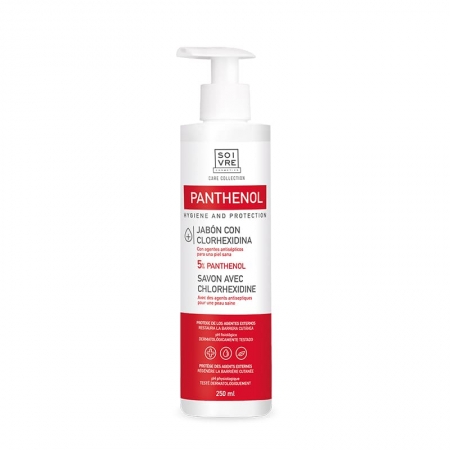 SOIVRE COSMETICS PANTHENOL 5% JABON CON CLORHEXIDINA CON AGENTES ANTISEPTICOS 250 ML
