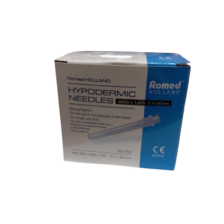 AGUJA 0.70 X 30 MM 22G (GRIS)