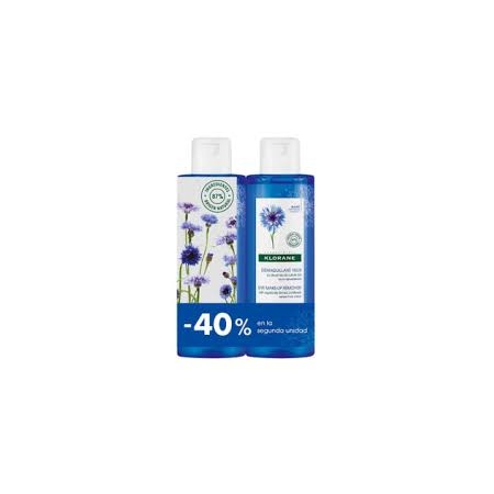 KLORANE DUPLO DESMAQUILLANTE DE OJOS SENSIBLES AL ACIANO 2 X 200 ML