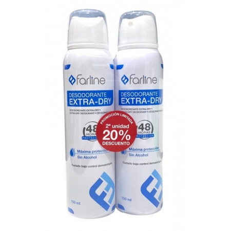 FARLINE DUPLO DESODORANTE SPRAY EXTRA DRY 2X150 ML