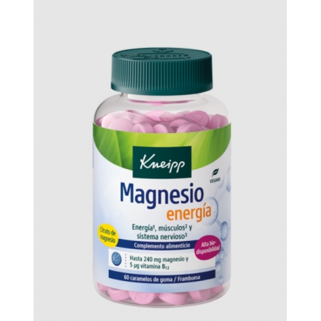 KNEIPP MAGNESIO ENERGIA 60 CARAMELOS DE GOMA SABOR FRAMBUESA