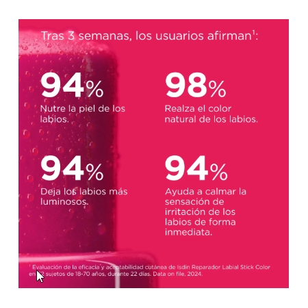 ISDIN REPARADOR LABIAL STICK COLOR ROSA 4G