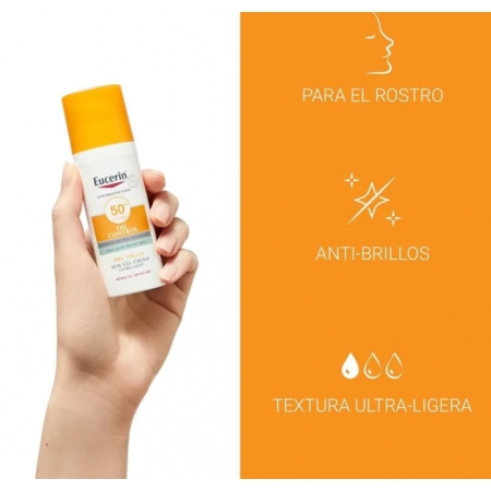 EUCERIN SUN OIL CONTROL SPF50+ GEL-CREMA 50 ML SIN COLOR