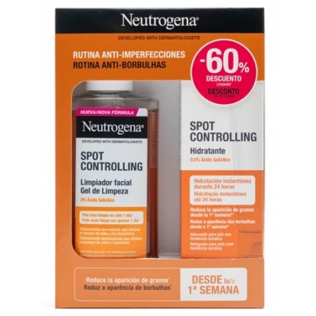 NEUTROGENA PACK VISIBLY CLEAR SPOTS CREMA 50 ML + LIMPIADOR 200 ML