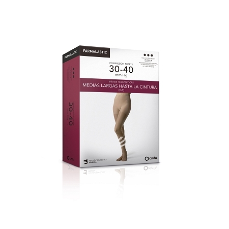 FARMALASTIC MEDIAS E.T. A LA CINTURA COMPRESIÓN FUERTE T-REINA
