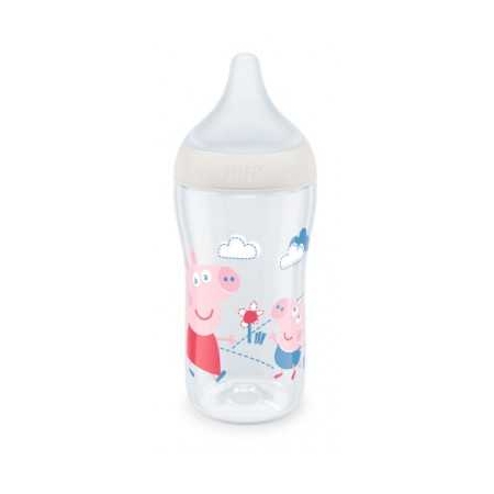 NUK PERFECT MATCH BIBERON PP TETINA SILICONA FLUJO M 260 ML PEPA PIG -BAJA-